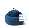 Produktbild: Lumaland Sitzsack Comfort Line, Indoor Beanbag 80x90x50cm mit anpassbaren EPS-Perlen, Weiches & Komfortables Bodenkissen, 185 L Volumen