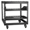 Produktbild: VEVOR 9U Server-Rack mit offenem Rahmen, 23 bis 40 Zoll einstellbare Tiefe, freistehend oder zur Wandmontage, Netzwerk-Server-Rack mit 360°-Rollen