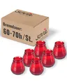 Produktbild: Sovie CANDLES Glaswindlicht Flairlight ROT 6er Set – Edle Kerzen im Glas – ca. 60–70 Std Brenndauer – Elegante Deko für Zuhause & Feste - Kerzen Deko Innen & Außen