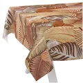 Produktbild: ANRO Tischdecke Wachstuch abwaschbar Blätter Tischwäsche (Einzelstück 1-tlg), wasserabweisend pflegeleicht Extraordinär Gold 180x140cm goldfarben eckig | 140 cm x 180 cm