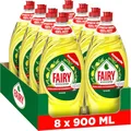 Produktbild: Fairy Ultra Konzentrat Zitrone Handgeschirrspülmittel 8x900ml mit effektiver Formel für sauberes Geschirr, beeindruckende Fettlösekraft