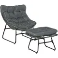 Produktbild: Outsunny Relaxsessel, Grau, Kunststoff, 76x70x69 cm, Gartenmöbel, Gartenstühle, Gartenstühle