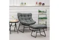 Produktbild: Outsunny Sitzgruppe Rattanstuhl mit Kissen, (Gartensessel, 2-tlg., Rattan Relaxsessel), Stahl Polyester Grau 69 x 76 x 70 cm