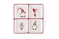 Produktbild: Excelsa 64128 Gnomo Christmas Teller mit 4 Fächern, Keramik, Weiß