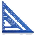 Produktbild: WORKPRO Zimmermannswinkel Multifunktional Winkelmesser 180mm Dreieckslineal Anschlagwinkel Metrisch Aluminiumlegierung Präzision Layout-Messwerkzeug für Schreiner, Ingenieure