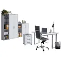 Produktbild: Mid.you Büro, Grau, Weiß, Metall, Holzwerkstoff, 6,6 Fächer, 3 Schubladen, Made in Germany, erweiterbar, abschließbar, Arbeitszimmer, Büromöbelsets & -serien, Büromöbel-Sets