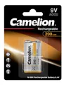 Produktbild: 4 x Camelion 9V Block Akku 6HR61 8,4 V NiMH 200mAh im Blister - wiederaufladbar