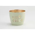 Produktbild: Madras Windlicht M Viel Glück pastellgrün/gold