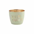 Produktbild: Gift Company Windlicht Madras Viel Glück M, Teelichthalter, Eisen, Pastellgrün