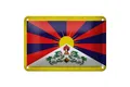 Produktbild: Femer GmbH Metallschild Flagge Tibet 18x12cm Flag of Tibet Vintage, (1 St), gewölbte Oberfläche, abgerundete Ecken, umgeschlagene Kanten