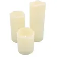 Produktbild: Led Outdoor Kerze Mit Timer 3er Set - 20 / 15 X / 10 Cm - Elektrische Kerze Mit Flacker Effekt - Mit Timer Für Außen
