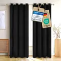 Produktbild: Verdunklungsvorhänge 2er Set - Thermovorhang Hitzeschutz - Vorhang Blickdicht...