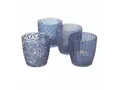 Produktbild: Spetebo Windlicht Glas Teelichthalter 4er transparent blau (Set, 4 St., 4er-Set)