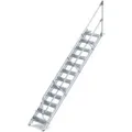 Produktbild: Günzburger Steigtechnik - Treppe 45° Stufenbreite 600 Mm 12 Stufen Aluminium Geriffelt - 600252