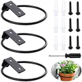 Produktbild: GIAK Blumentopfhalter Wand Pflanzer Rack Halterung Wandhalterung Blumentopfhalter Ring 3er-Set Wandmontage für Hausgarten Balkon im Freien Blume Pflanze Topf Kleiderbügel
