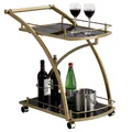 Produktbild: Servierwagen Beistellwagen Teewagen Minibar Servicewagen schwarz und gold