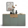 Produktbild: INA Sideboard Kommode in Schilfgrün und Artisan Eiche Optik