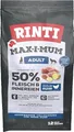 Produktbild: RINTI - Max-i-Mum | Trockenfutter für ausgewachsene Hunde mit 50% Fleisch & Innereien. Getreidefreies Alleinfutter im Beutel mit ausgewogenem Protein-/Fett-Verhältnis | 12kg Huhn