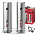 Produktbild: Pfeffer- und Salzmühle elektrisch akkubetrieben USB 2 Stück Edelstahl Webber