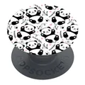 Produktbild: PopSockets | PopGrip | Ausziehbarer Halterung und Griff für Smartphones und Tablets | Fingerhalter Basic Panda Boom