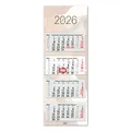Produktbild: 4-Monatskalender 2026 - Wandkalender mit Schieber mehrsprachig Beige I tr366