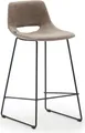 Produktbild: 2-er Set Hocker Zahara 47 x 89 x 41 cm Braun Stahl Schwarz Sitzgelegenheit Neu