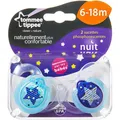 Produktbild: Tommee Tippee Night Time Baby-Schnuller für die Nacht Kieferorthopädisch Silikon Mehrfarbig (2 x, 6 - 18 Monate) (43336250)