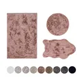 Produktbild: Schöner Wohnen Kollektion Hochwertiger Kunstfell Teppich flauschig - Teppich Wohnzimmer - Hochflorteppich Lammfell Schaffell - Dekofell rechteckig Altrosa 80 x 150 cm