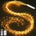 Produktbild: Joycome Lichterschweif 2M 200 LED Weihnachtsbeleuchtung mit Batterie, Timer, Fernbedienung, Lichterstrang 8 Modi Wasserfall Lichterkette Wasserdicht Lichterbündel für Weihnachten Außen Innen Deko