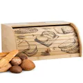 Produktbild: ecosa Brotbox aus nachhaltigem Bambus mit Rolldeckel Brotkasten Brotaufbewahrung Brotkorb Aufbewahrungsbox Brot Box Vorratsdose für Brot Brotkiste
