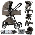 Produktbild: KIDUKU® 3 in 1 Kombi-Kinderwagen Buggy Reisebuggy inkl. Auto- Babyschale Faltbar