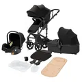 Produktbild: KIDUKU® 3 in 1 Kombi-Kinderwagen Buggy Reisebuggy inkl. Auto- Babyschale Faltbar