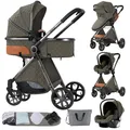 Produktbild: KIDUKU® 3 in 1 Kombi-Kinderwagen Buggy Reisebuggy inkl. Auto- Babyschale Faltbar