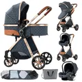 Produktbild: KIDUKU® 3 in 1 Kombi-Kinderwagen Buggy Reisebuggy inkl. Auto- Babyschale Faltbar