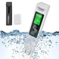 Produktbild: 3 in 1 Messgerät Wasserqualität Tester, Tragbar Digital TDS/EC Temperature Meter Tester Pen, mit LCD Hintergrundbeleuchtung, Leitwertmessgerät mit hoher Genauigkeit, für Wasser, Aquarium, Teich