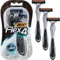 Produktbild: Bic Nassrasierer Flex 4 Comfort, Einwegrasierer, für Herren, 4-fach Klinge, 3 Stück