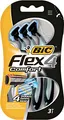 Produktbild: BIC Flex 4 Comfort Rasierer Set Männer, 4 Klingen, Für empfindliche Haut, 3 Stück