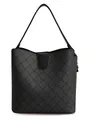 Produktbild: Lucky Bees Henkeltasche in Schwarz/ Grau - (B)25 x (H)20 x (T)13 cm, schwarz/grau, Damen