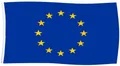 Produktbild: BRUBAKER Fahne EU - Große Hissflagge Europa 150 cm x 90 cm (1-St), Europäische Union Flagge für Fahnenmast oder Fan Dekoration - Blau