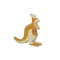 Produktbild: Holztiger Holzfigur Känguru mit Jungem Holzspielzeug