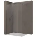Produktbild: doporro Walk-in-Dusche Duschkabine Duschwand 8-10mm ESG NANO Profil verstellbar H:200cm B02K, Einscheibensicherheitsglas 50 cm x 200 cm