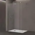 Produktbild: Luxus Duschwand Duschabtrennung Bremen2k 50x200 Walk-in Dusche Mit Stabilisator Aus Echtglas 10mm Esg-sicherheitsglas Klarglas Inkl. Nanobeschichtung - Doporro