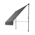 Produktbild: Juskys Klemmmarkise Kapstadt 200x120 cm - Höhenverstellbar, ohne Bohren, wasserabweisend - Grau