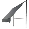 Produktbild: Juskys Klemmmarkise Kapstadt 200x120 cm - Höhenverstellbar, ohne Bohren, wasserabweisend - Grau