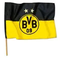 Produktbild: BVB Fahne BVB Stockfahne 90x60cm schwarz gelb
