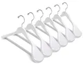 Produktbild: 10 Stück 445cm Weiß Kleiderbügel aus Holz mit Breite Schultern5.8cm Robust un...