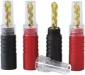 Produktbild: Dynavox Bananenhohlstecker 2 x rot, 2 x schwarz, 1x1x4.5cm