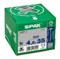 Produktbild: SPAX Senkkopf T20 Teilgewinde, 4.5x35, WIROX, 4CUT, 200 Stk