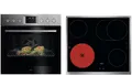 Produktbild: AEG KOMBI3026P EEK:  Herdset mit Glaskeramikkochfeld (OU5PE40SM+ TA64RAS6XB),