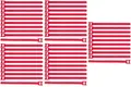 Produktbild: 50 x Klett Kabelbinder 200 x 25 mm rot ECO Kabelklettband Kabelklett Verschluss